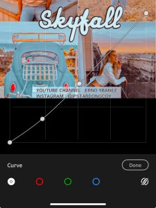 White circle color curve Skyfall preset