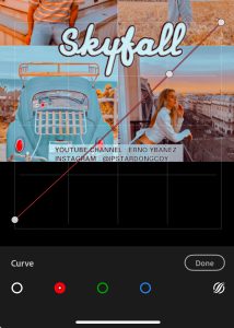 Red circle color curve Skyfall preset